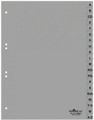 Durable Plastic Indexes for Documents A4 with Holes 20pcs