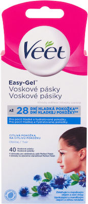 Veet Easy-Gel Benzi de Epilat pentru Față pentru Piele Sensibilă 16buc