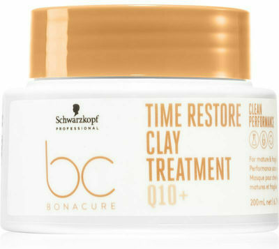 Schwarzkopf Μάσκα Μαλλιών Bc Bonacure Time Restore Clay Q10+ Treatment για Ενυδάτωση 200ml