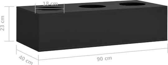 Double-leaf Metallic Outdoor Storage Cabinet with Locking Capability with 1 Shelf Anthracite 90x40x102 cm