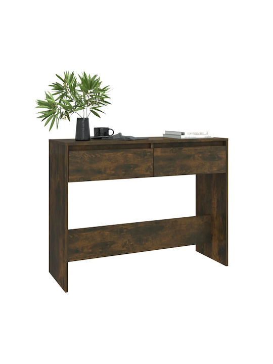 Wooden Console Table Καπνιστή Δρυς L100xW35xH76.5cm