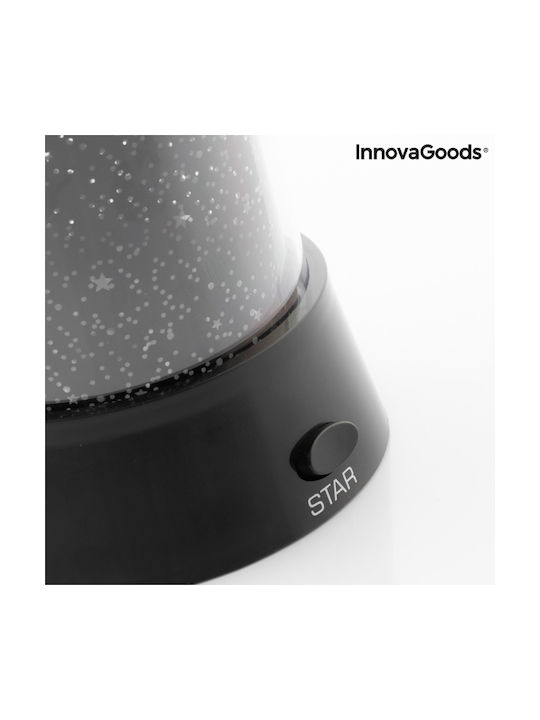 InnovaGoods Led Rotating Kids Projector Lamp Vezda with Star Projection Black 10.5x10.5x11.5εκ.