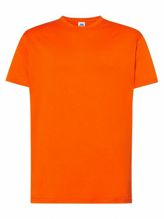 JHK TSRA150 Ανδρικό Διαφημιστικό T-shirt Κοντομάνικο σε Πορτοκαλί Χρώμα