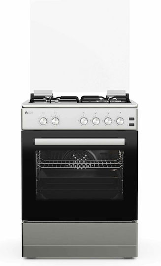 Thermogatz TGS 6021 IX Κουζίνα Υγραερίου 49lt με Εστίες Υγραερίου Π60εκ. Inox