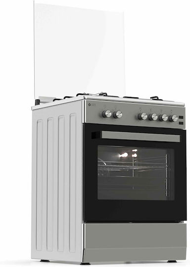 Thermogatz TGS 6021 IX Κουζίνα Υγραερίου 49lt με Εστίες Υγραερίου Π60εκ. Inox