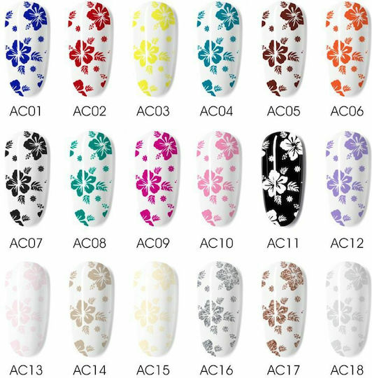 Canni Clear Stamp Stamps for Nails with Scraper in Transparent Color