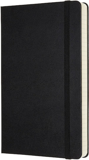 Moleskine Classic Collection Σημειωματάριο A5 400 Φύλλων Ριγέ με Σκληρό Εξώφυλλο και Λάστιχο Color Black Size