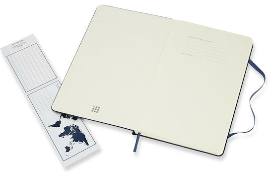 Moleskine Colecția Clasic Caiet Jurnal Bullet 120 Foi cu Copertă Dură și Cauciuc Albastru