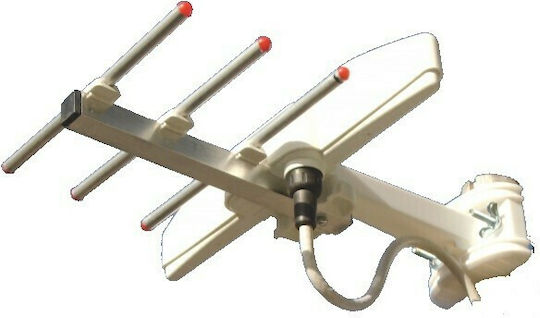 Mistral Special Mini Antenna Εξωτερική Κεραία Τηλεόρασης (δεν απαιτεί τροφοδοσία) σε Λευκό Χρώμα Σύνδεση με Ομοαξονικό (Coaxial) Καλώδιο