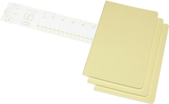 Moleskine Cahiers Set 3 Notizbücher Geregelt Gelb