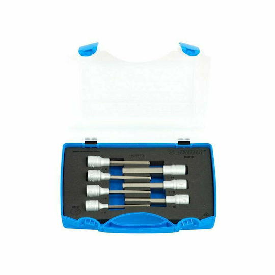 Unior Socket Set Torx 192/17 Long Walnut with Torx Head and Socket 1/2'' T20 / T25 / T27 / T30 / T40 / T45 / T55 7pcs