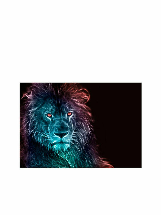 Fototapet de Perete 150x105cm Abstract lion - rainbow Tesatura