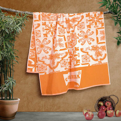 Lino Home Laranja Orange Beach Towel Cotton Orange 165x90cm.