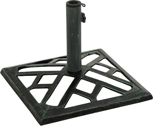 vidaXL Stand de umbrelă din Fontă în Culoare Verde 44x44x31cm
