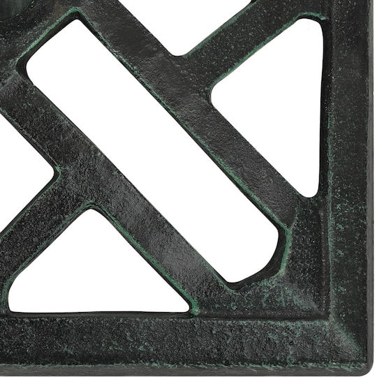 vidaXL Stand de umbrelă din Fontă în Culoare Verde 44x44x31cm