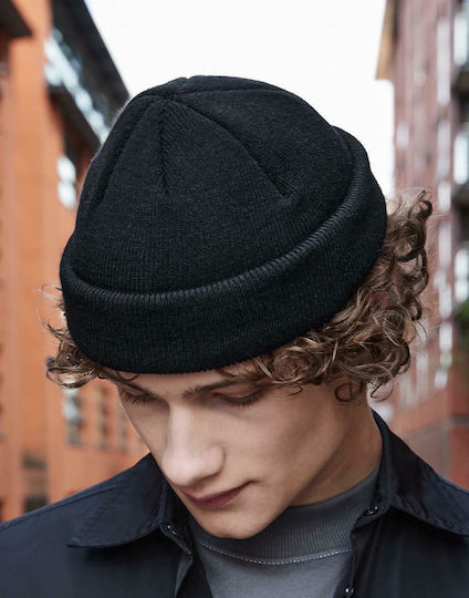 B43R Ανδρικός Beanie Σκούφος σε Μαύρο χρώμα