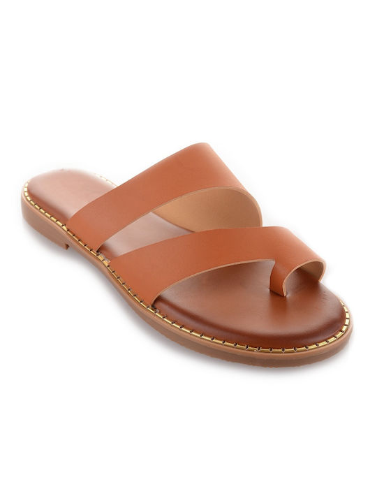 Famous Shoes Women's Flat Sandals Camel