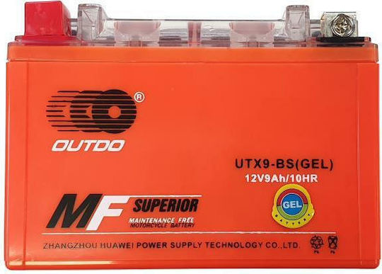 Outdo ГЕЛ Мотоциклетна батерия YTX9-BS с капацитет 9Ах