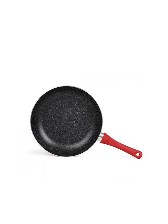 Livoo Set de tigăi din aluminiu Red cu strat de piatră 3buc