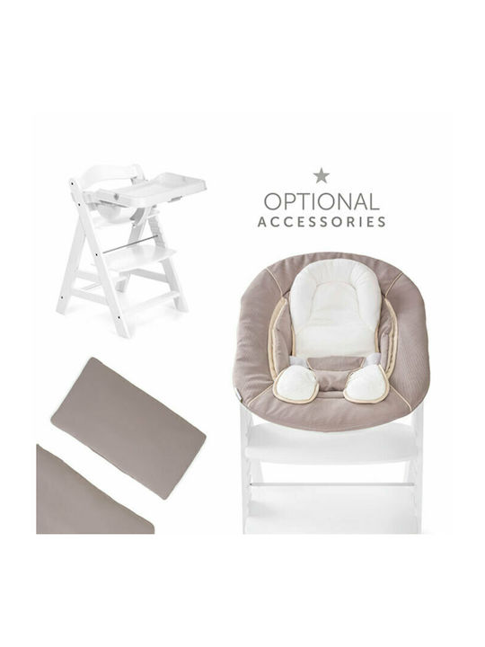 Hauck Alpha+ Highchair 2 in 1 & Wooden Seat White