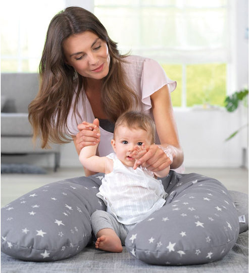 Theraline Pregnancy & Breastfeeding Pillow Gray Clay Grey 190cm