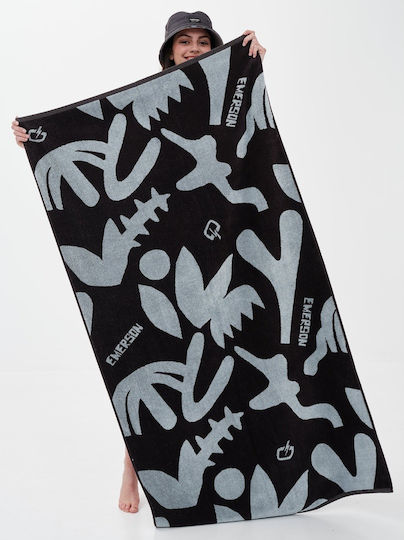 Emerson Beach Towel Cotton Black 86x160cm.
