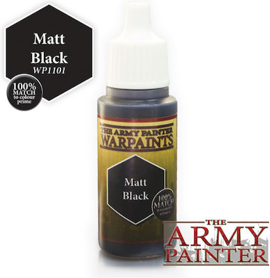 The Army Painter Warpaints Χρώμα Μοντελισμού Matt Black 18ml