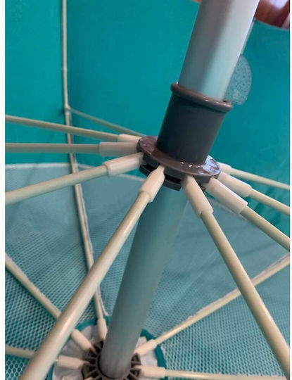 Campo Campo Tropic 200 Beach Umbrella Aluminum Diameter 2m with UV Protection and Air Duct Blue