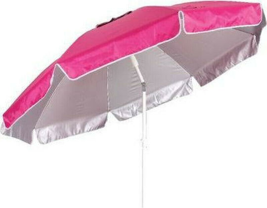 Solart Folding Beach Umbrella Diameter 1.8m with Air Vent Pink
