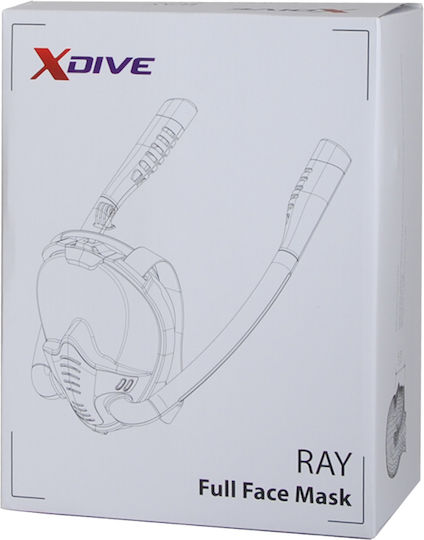 XDive Ray Водолазна Маска Силиконова Full Face Черен/Син