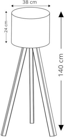 Homeplus Floor Lamp H140cm. Black