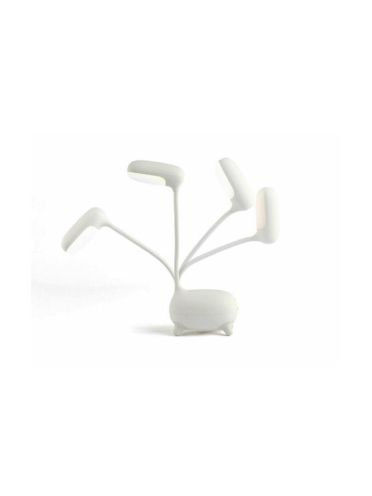 Livoo LED Office Lamp with Flexible Arm in White Color
