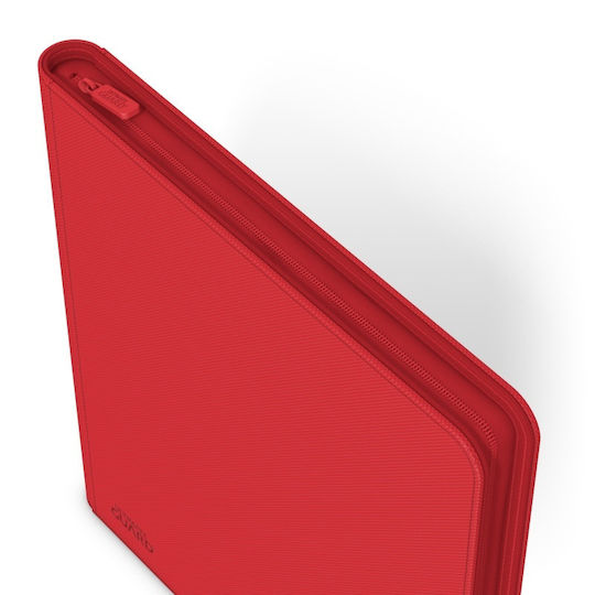 Ultimate Guard Zipfolio 480 24 Джобна Xenoskin Подвързия 12-Джобен Стандартен Размер Червена