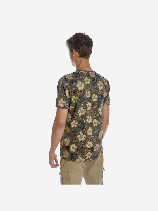 Brokers Jeans Ανδρικό T-shirt Olive Floral