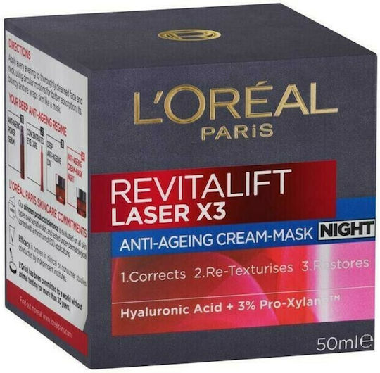 L'Oreal Paris Revitalift Laser Creme Gesicht Nacht mit Centella Asiatica 50ml