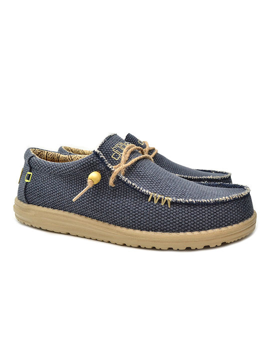 Wally Braided Men's Moccasins Blue