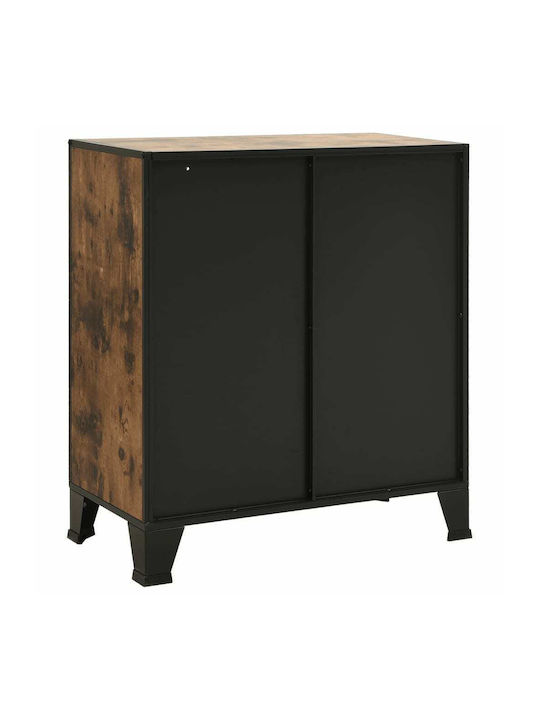 vidaXL Wohnzimmer Vitrine aus Holz und Metall Braune 72x36x82cm