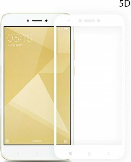 Powertech 5D Full Glue Tempered Glass White (Redmi Note 4/Note 4X)