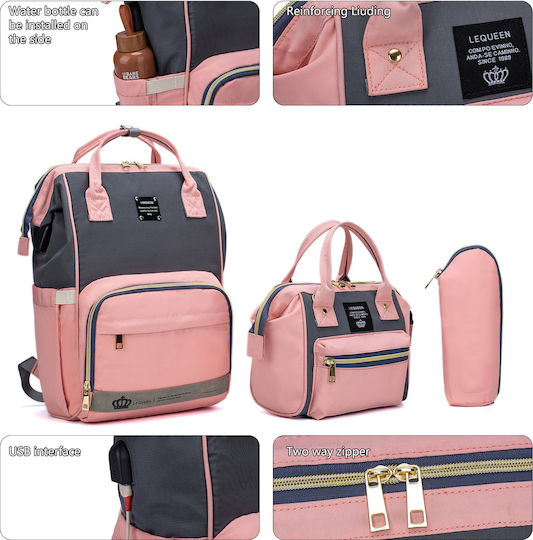 Lequeen Diaper Bag Grey