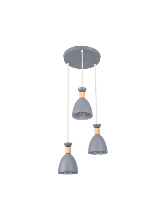 GloboStar Ava Pendant Light Suspension for Socket E27 Gray