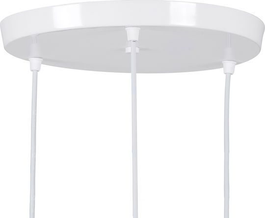 GloboStar Ava Κρεμαστό Φωτιστικό Λευκό με Ντουί E27 35x35x130εκ.