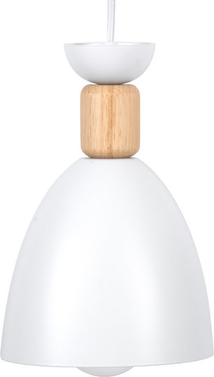 GloboStar Ava Κρεμαστό Φωτιστικό Λευκό με Ντουί E27 35x35x130εκ.