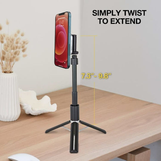Scosche Magic Mount Pro2 Selfie Stick Trepied Pentru Telefoane Mobile Negru
