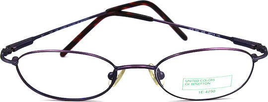 Benetton Metallisch Brillenrahmen Lila UCB334 45S