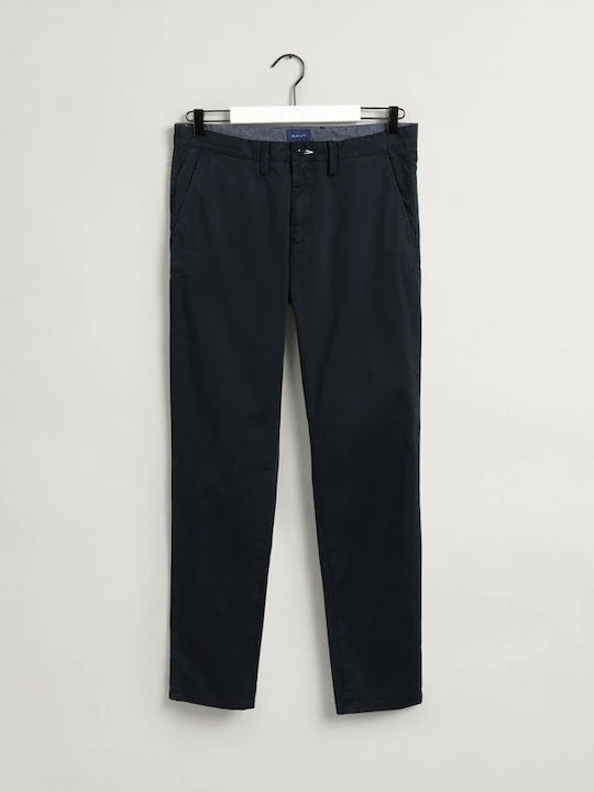Hallden Trousers Chino Elastic in Slim Fit Black