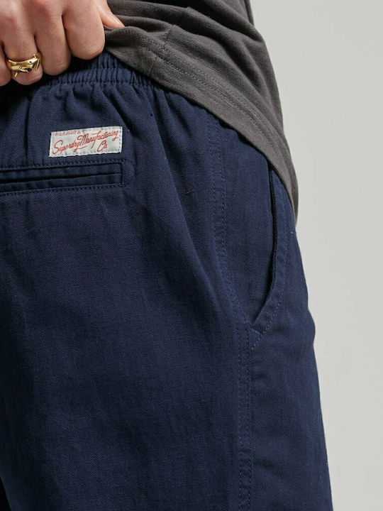 Organic Cotton Vintage Overdyed Men's Shorts Chino Navy Blue