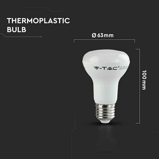 V-TAC LED-Lampe 8.5W 100mm für Fassung E27 und Form R63 Warmes Weiß 806lm