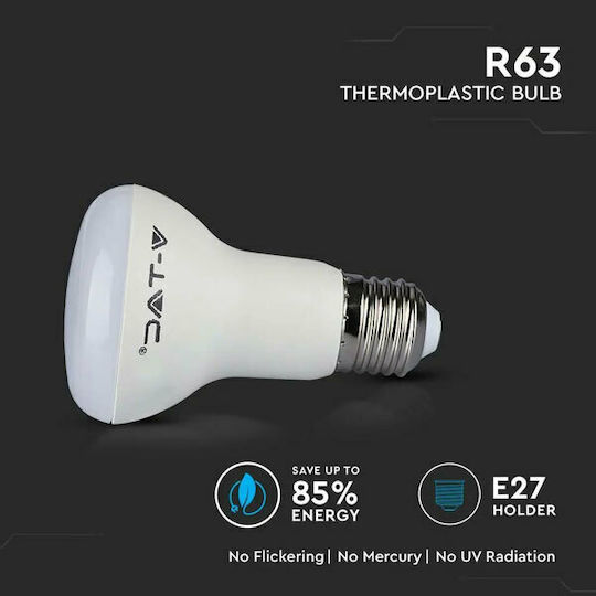 V-TAC LED-Lampe 8.5W 100mm für Fassung E27 und Form R63 Warmes Weiß 806lm