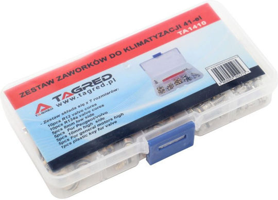 Tagred 41pcs for Peugeot A/C Filling Valves Set with Key