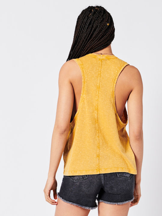 Superdry Women's Summer Blouse Cotton Sleeveless Yellow